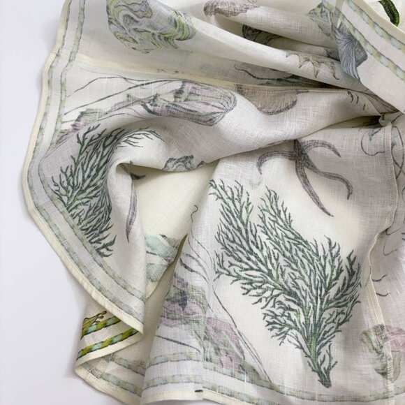 ALÉMAIS Sea Short-Sleeve Linen Midi Dress - Picture 15 of 16